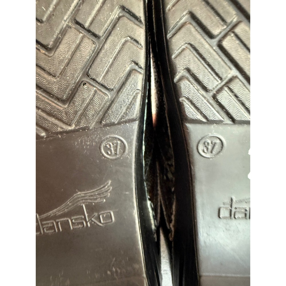 Dansko Women's Clogs Size 37 Black Leather Comfort Shoes Floral‎ Pattern - Picture 11 of 12
